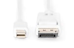 Digitus Assmann AK-340102-020-W Displayport Bağlantı Kablosu, Mini Dp - Dp M/M, 2.0M, W/Ara Kilit, Dp 1.1 - Seçenekler: 4K/60Hz - mini DP'den DP'ye, 2 m, 5 m