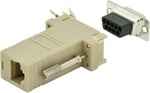 DIGITUS D-Sub 9 - RJ45 adaptör - kendi kendine montaj için kavrama - fişten sokete - RS-232 - RS-485 - PVC gövde. - Seçenekler: D-Sub 9 - RJ45 (Fiş / Soket)...