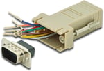 DIGITUS D-Sub 9 - RJ45 adaptör - kendi kendine montaj için kavrama - fişten sokete - RS-232 - RS-485 - PVC gövde. - Seçenekler: D-Sub 9 - RJ45 (Fiş / Soket)...