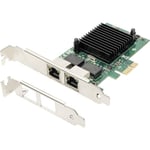 DIGITUS IO Kartı - PCIe - RJ45 Ağ Kartı - 2 Port - Gigabit Ethernet - 1 Gbit/s - PCI-Express - Seçenekler: LAN kartı - 2x RJ45 - Gigabit Ethernet...
