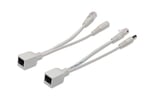 DIGITUS Pasif PoE Adaptör Kablosu - Fast Ethernet - Enjektör Kablosu & Dağıtıcı Kablo - DC 5,5 mm Fiş ve Soket