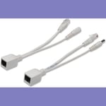 DIGITUS Pasif PoE Adaptör Kablosu - Fast Ethernet - Enjektör Kablosu & Dağıtıcı Kablo - DC 5,5 mm Fiş ve Soket