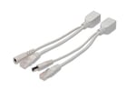DIGITUS Pasif PoE Adaptör Kablosu - Fast Ethernet - Enjektör Kablosu & Dağıtıcı Kablo - DC 5,5 mm Fiş ve Soket