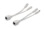 DIGITUS Pasif PoE Adaptör Kablosu - Fast Ethernet - Enjektör Kablosu & Dağıtıcı Kablo - DC 5,5 mm Fiş ve Soket