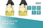 Digitus Professional Cat 6 a S-FTP optik ara bağlantı kablosu, LSZH, AWG 26/7, bükülmüş çift 3 m Siyah DK-1644-A-030/BL