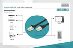 Digitus Professional Cat 6 a S-FTP optik ara bağlantı kablosu, LSZH, AWG 26/7, bükülmüş çift 3 m Siyah DK-1644-A-030/BL