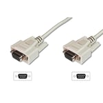 DIGITUS Serielles Anschluss-Kabel - D-Sub 9 zu D-Sub 9 - Buchse zu Buchse - 2.0m - RS-232 - RS-485 - Beige - Seçenekler: D-Sub 9 (Buchse / Buchse) - 2,0 m...