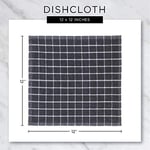DII Everyday Kitchen Collection Karışık Bulaşık Bezi Seti, 12x12, Taş Yıkama Mavisi, 5 Adet