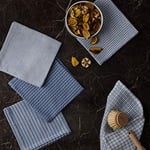 DII Everyday Kitchen Collection Karışık Bulaşık Bezi Seti, 12x12, Taş Yıkama Mavisi, 5 Adet