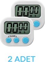 Dijital mutfak zamanlayıcı, 2 adet dijital yumurta saati Kuechenwecker pişirme Timer saat Kitchen Timer kısa zaman ölçücü büyük LCD ekran ve sesli alarm ve magnet