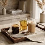 Dikdörtgen Borosilikat Cam Bardak, 300 Ml Kapasite, Isıya Dayanıklı Yapı, Makinede Yıkanabilir, Ev Ofis Restoran İçin Kullanıma Uygun Borosilikat Cam Kahve Espresso Latte Sunum Bardağı
