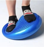 Dikenli Havalı Denge Minderi Mavi, Tırtıklı Denge Pedi 35 cm (POMPA DAHİL) Mavi