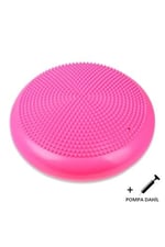 Dikenli Havalı Denge Minderi Pembe, Tırtıklı Denge Pedi 35 cm(POMPA DAHİL) Pembe