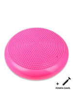 Dikenli Havalı Denge Minderi Pembe, Tırtıklı Denge Pedi 35 cm(POMPA DAHİL) Pembe