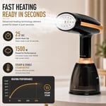 Dikey Buharlı Ütü, 1500W Güçlü Motorlu Hızlı Isınmalı 280 ml Geniş Su Hazneli 95 cm Kablolu Kırışıklık Giderici Tüm Kumaşlara Uygun Taşınabilir Ev Seyahat Tatil Kullanımı İçin Pratik Buharlı Ütü