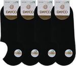 Dikişsiz Siyah Renk Kadın Bambu Sneakers Çorap (Görünmez Bambu Çorap) 4'lü Paket - 35-38 - 570SYH