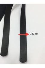 Dikmeli Spor Sap/Çanta Sapı/Deri Dikmeli Sap 70 Cm, siyah