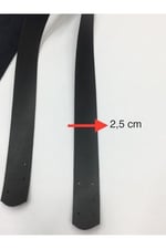 Dikmeli Spor Sap/Çanta Sapı/Deri Dikmeli Sap 70 Cm, siyah