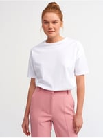 Dilvin Basic T-shirt Beyaz beyaz l