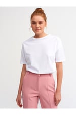 Dilvin Basic T-shirt Beyaz beyaz l