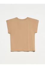 Dilvin Bisiklet Yaka T-shirt bej s
