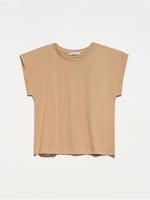 Dilvin Bisiklet Yaka T-shirt bej s