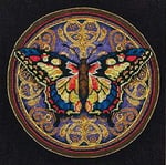Dimensions Gold Collection Süslü Kelebek Gelişmiş Sayılmış Kanaviçe Kiti, 15,24 cm x 15,24 cm, Kodlu İplik sıralayıcı, 18 Adet
