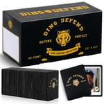 Ding Defend 110 Paket Ticaret Kartı Koruyucuları - Sert Plastik Levha - Kaplan Tasarımı - 9,5 x 11,5 cm