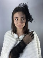Dirsek Boy Eldiven Ve Siyah Vualet Takımı