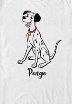 Disney 101 Dalmatians - Pongo Bisiklet Yaka T-Shirt Tişört Unisex Yetişkin