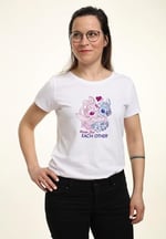 Disney Lilo & Stitch - Stitch Angel Together Bisiklet Yaka T-Shirt Tişört Kadın
