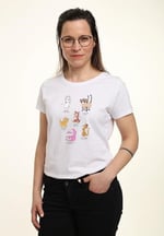 Disney Mickey and Friends - Cat Breeds Bisiklet Yaka T-Shirt Tişört Kadın
