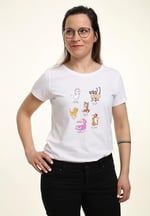 Disney Mickey and Friends - Cat Breeds Bisiklet Yaka T-Shirt Tişört Kadın