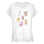 Disney Mickey and Friends - Cat Breeds Bisiklet Yaka T-Shirt Tişört Kadın