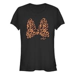 Disney Mickey Classic - Animal Print Bow Bisiklet Yaka T-Shirt Tişört Kadın