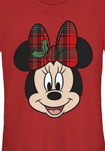 Disney Mickey Classic - Minnie Yılbaşı Temalı Bisiklet Yaka Tişört Kadın