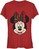 Disney Mickey Classic - Minnie Yılbaşı Temalı Bisiklet Yaka Tişört Kadın
