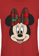 Disney Mickey Classic - Minnie Yılbaşı Temalı Bisiklet Yaka Tişört Kadın