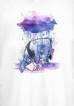 Disney Winnie the Pooh - WATERCOLOR EEYORE Bisiklet Yaka T-Shirt Tişört Kadın