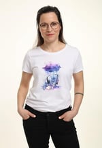 Disney Winnie the Pooh - WATERCOLOR EEYORE Bisiklet Yaka T-Shirt Tişört Kadın