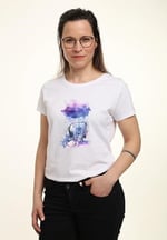 Disney Winnie the Pooh - WATERCOLOR EEYORE Bisiklet Yaka T-Shirt Tişört Kadın