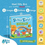 DITTY BIRD Baby Nature Songs - İngilizce öğrenmek için 6 ses düğmeli ilk bebek oyuncağım.