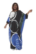 Divatti-etnik desenli bayan kaftan