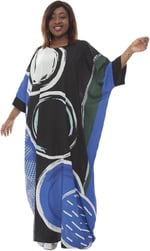 Divatti-etnik desenli bayan kaftan