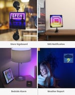 Divoom Pixoo-max Çok Amaçlı Dijital Fotoğraf Çerçevesi Bluetooth, 32 X 32 Programlanabilir Piksel Sanat Led Ekran, Oyun Aksesuarları, Neon Işık Oda Dekorasyonu için, Pencere Tabela (Siyah)
