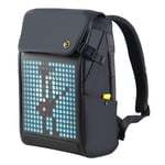 DIVOOM Pixoo Pixoo Pixoo Pixoo Art Laptop Sırt Çantası Erkek 15 inç Su Geçirmez Okul Sırt Çantası Laptop Sırt Çantası Kadın Günlük Çantası 16 x 16 RGB LED Ekranlı Erkek Kadın Okul İş Seyahat, Siyah