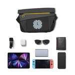 Divoom Pixoo Slingbag-V Omuz Çantası, LED Özelleştirilebilir Animasyon Ekranı ve Uygulama Kontrolü, Siyah, Tek Boyut, Siyah/beyaz, One Size, Gündelik