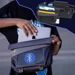 Divoom Pixoo Slingbag-V Omuz Çantası, LED Özelleştirilebilir Animasyon Ekranı ve Uygulama Kontrolü, Siyah, Tek Boyut, Siyah/beyaz, One Size, Gündelik