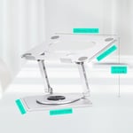 Dizüstü Bilgisayar Standı - Alüminyum Alaşımlı Stand 360 Derece Dönebilen PC Katlanabilir Ergonomik, Yükseklik ve Açı Ayarlanabilir, iPad, Dizüstü Bilgisayarlar ve Tabletler ile Uyumlu, 17 İnç
