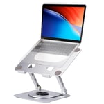Dizüstü Bilgisayar Standı - Alüminyum Alaşımlı Stand 360 Derece Dönebilen PC Katlanabilir Ergonomik, Yükseklik ve Açı Ayarlanabilir, iPad, Dizüstü Bilgisayarlar ve Tabletler ile Uyumlu, 17 İnç